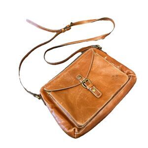 Patricia Nash Crossbody Bag Avellino Tan Italian Leather Envelope Bag 11x8